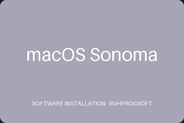 macOS Sonoma | BUHPROGSOFT