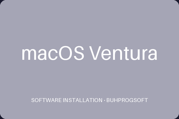 macOS Ventura | BUHPROGSOFT